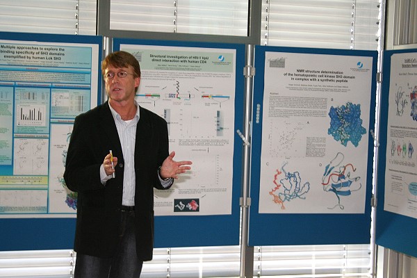 Prof. Dr. Dieter Willbold aus Düsseldorf / Jülich sprach zum Thema "Struktur und Funktion neurobiologisch relevanter und viraler Proteine"